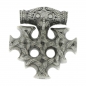 Preview: celtic field - Anhänger Hiddenseekreuz (mittlere Größe) massiv 925 Silber antik