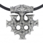 Preview: celtic field - Anhänger Hiddenseekreuz (mittlere Größe) massiv 925 Silber antik