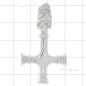 Preview: Anhänger Thors Hammer aus Island (Wolfskreuz) 925 Silber