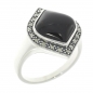 Preview: Esse Ring Silber Onyx Markasiten