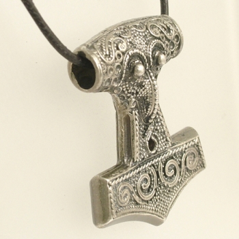 Thors-Hammer-aus-Schonen-925--Silber-antik