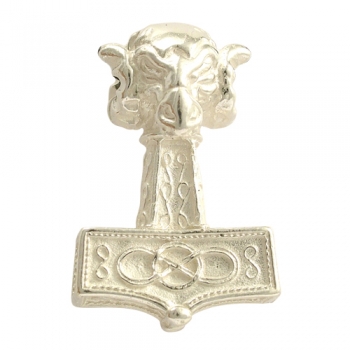 celtic field - Anhänger Thors Hammer mit Widderkopf 925 Silber