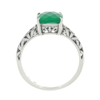 Preview: Esse Ring Silber Chalzedon Markasiten