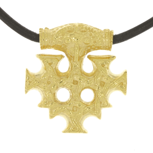 celtic field - Anhänger Hiddenseekreuz (mittlere Größe) massiv 585 Gold