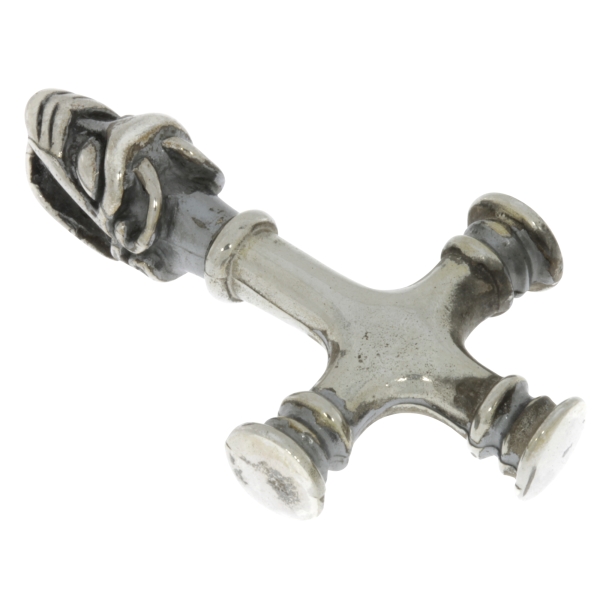 Anhänger Thors Hammer aus Island (Wolfskreuz) 925 Silber