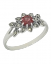 esse - Ring 925 Silber Granat Markasite